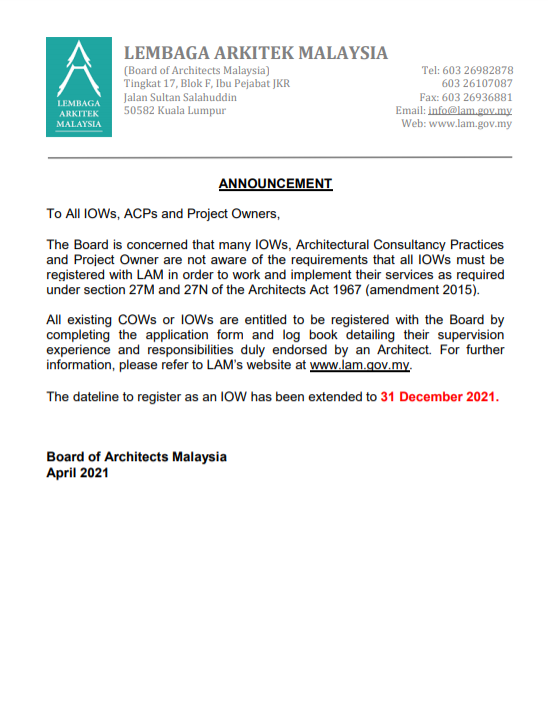 Important announcement on IOW registration