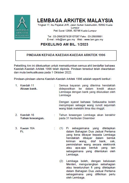 Pekeliling Am Bil. 1/2023