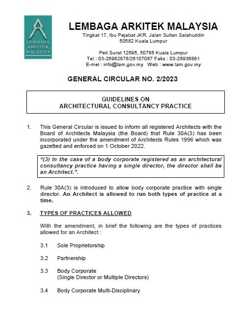 GENERAL CIRCULAR NO. 2/2023