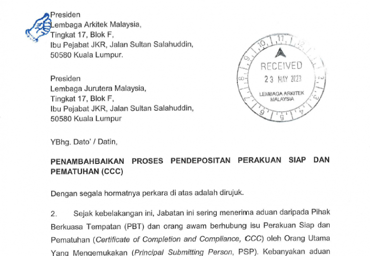 Penambahbaikan Proses Pendepositan Perakuan Siap Dan Pematuhan (CCC)